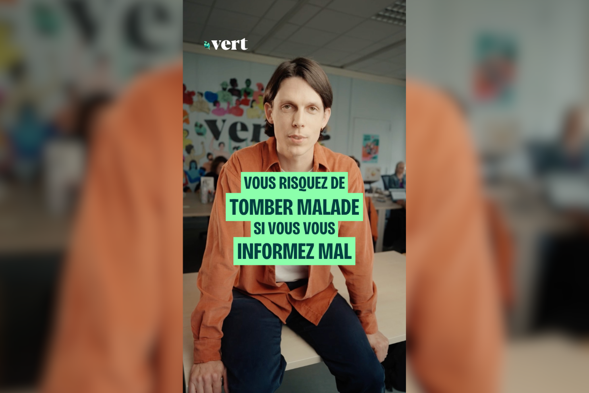 Teo Risquez Vous risquez de tomber malade, si vous vous informez mal — Vert