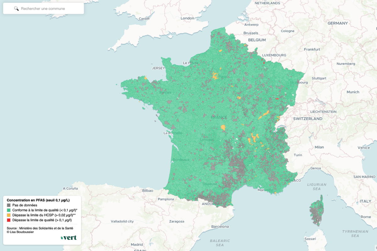 L’eau de votre robinet est-elle contaminée aux PFAS ? Notre carte exclusive
