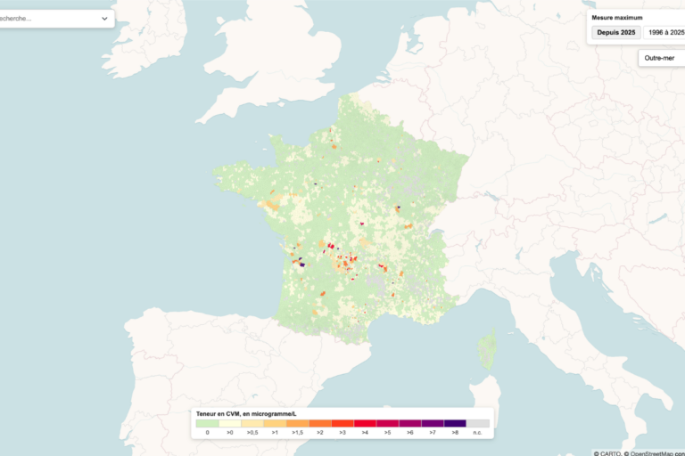 L’eau potable de votre commune est-elle contaminée au CVM, ce gaz toxique et cancérogène ? Notre carte de France interactive pour 2026